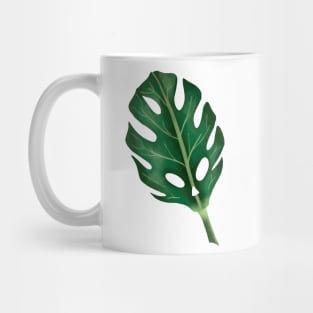 Monstera Leaf Skull Tropical Leaves Botanical Green Mug